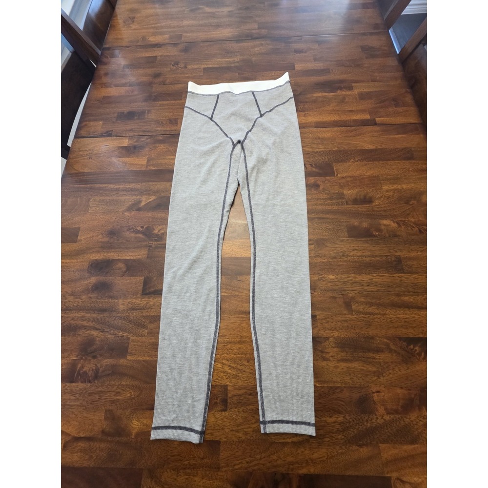 Fabletics Waffle High Waisted Legging Classic Grey Heather white Medium Sku 90